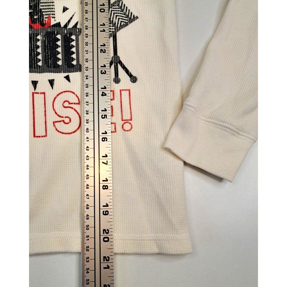 Disney Muppets Animal Drummer Thermal Shirt Boys 10 Ivory "Make Some Noise" - Picture 5 of 8